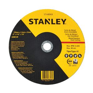 Disco Abrasivo Corte Inox 9"X2.5X7/8" Stanley
