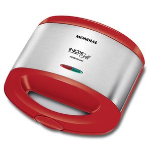 Sanduicheira Grill Premium 800W 220V Vermelho/Inox - S-19 - Mondial