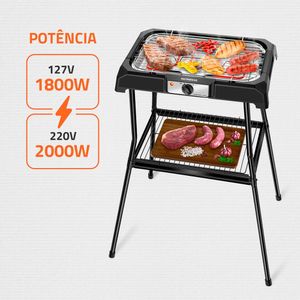 Churrasqueira Elétrica 2000W 220V Preto CH-06 Mondial