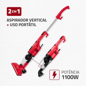 Aspirador de Pó Turbo Cycle 1100W 220V Vermelho/Preto AP-36 Mondial