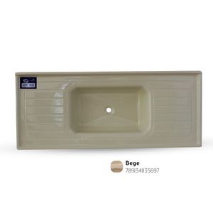 Pia de Mármore Sintético 120X50cm Bege Fibrasol