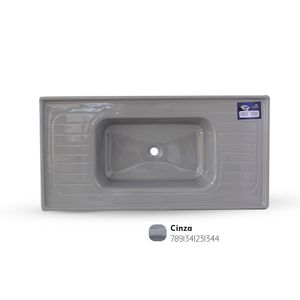 Pia de Mármore Sintético 100X50cm Cinza Fibrasol