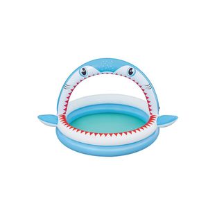 Piscina Inflável Infantil Sharktastic Sprinkler 130L 1,63X1,27M - Bestway
