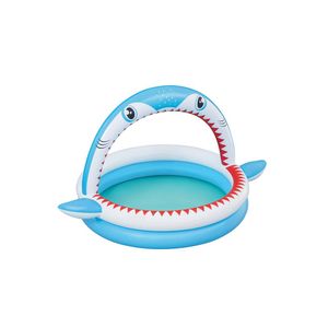 Piscina Inflável Infantil Sharktastic Sprinkler 130L 1,63X1,27M - Bestway