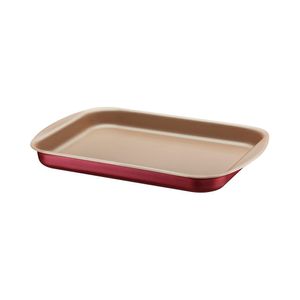 Assadeira Rasa em Alumínio com Revestimento Antiaderente Starflon Max Brasil Vermelha 28CM - 20053728 - Tramontina
