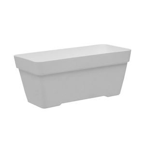 Vaso para Plantas Retangular em Polietileno Floreira Sampa Branco Sólido 40X17CM - I.FSAM.040.017.06 - Vasart