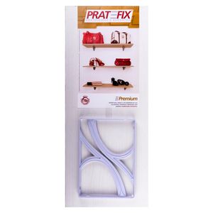 Prateleira Branca Premium 30x90cm Com Suporte Premium Pratefix
