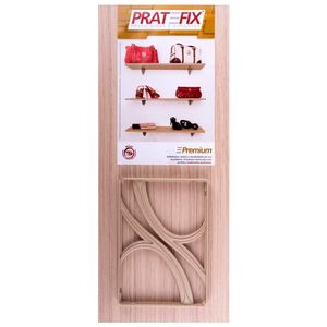 Prateleira Marfim Premium 30x60cm Com Suporte Premium Pratefix
