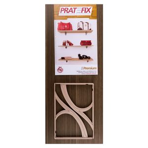 Prateleira Carvalho Premium 30x60cm Com Suporte Premium Pratefix