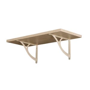 Prateleira Marfim Premium 30x90cm Com Suporte Premium Pratefix