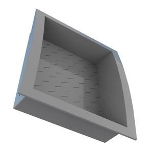Nicho Para Banheiro em Plástico Injetado 40X27X10cm Cinza Max Cozimax