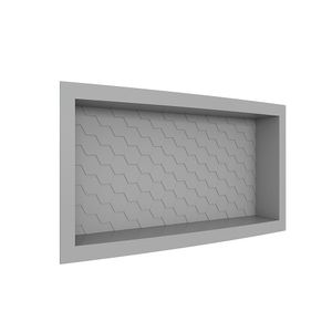 Nicho Para Banheiro em Plástico Injetado 60X27X10cm Cinza Max Cozimax