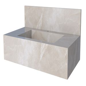 Bancada Para Banheiro  Porcelanato Polido Bege Milano Cozimax