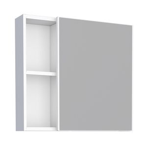 Espelheira Para Banheiro em Aço Branco Ameixa Cozimax