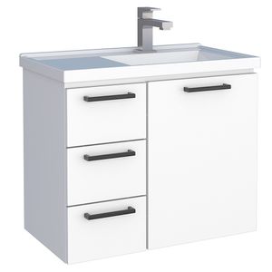 Gabinete Para Banheiro em Aço Branco Ameixa Cozimax