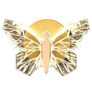 Arandela Interno Cristal Dourado Led 3W 3000K Encanto Psyche Gmh