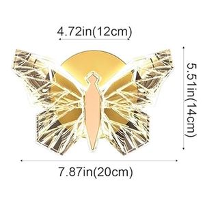 Arandela Interno Cristal Dourado Led 3W 3000K Encanto Psyche Gmh