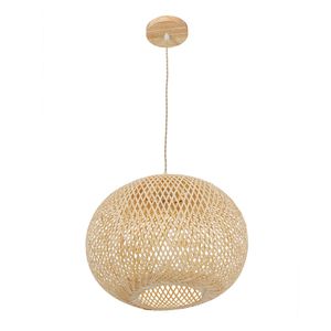 Pendente Bambu Bege Nias 40CM Bivolt - Gmh