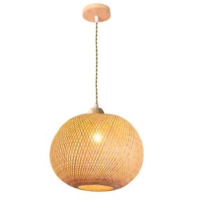 Pendente Bambu Bege Nias 40CM Bivolt - Gmh