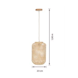 Pendente Bambu Komodo 23CM Bege Bivolt - Gmh