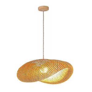 Pendente Bambu 60CM Bege Borneu Bivolt - Gmh