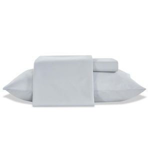 Lençol Toque De Seda Liso Jg Solteiro 3pcs Cinza Jolitex