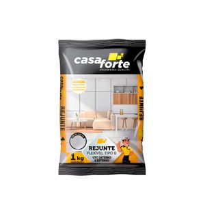 Rejunte Flexível Tipo II para Cerâmicas e Porcelanatos Bege 1KG - Casa Forte