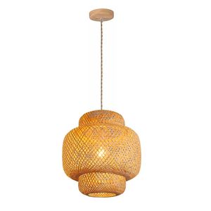 Pendente Bambu 40CM Bege Bali Bivolt - Gmh