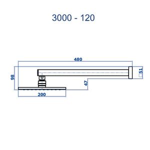 Chuveiro Articulado Parede Metal C-120 3000 Fani