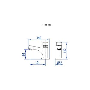 Torneira Lavat Mesa Fechamento Automático Cr 1180 Fani