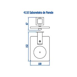 Porta Toalha Reto Curto C-220 4410 Fani