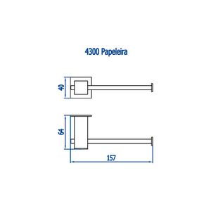 Papeleira Sem Cobertura Bk-220 4300 Fani