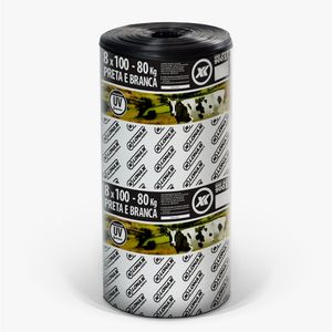 Lona Preta e Branca 8X100 C/80Kg 100 Micras Lonax