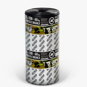 Lona Preta e Branca 6X100 C/60Kg 100 Micras Lonax