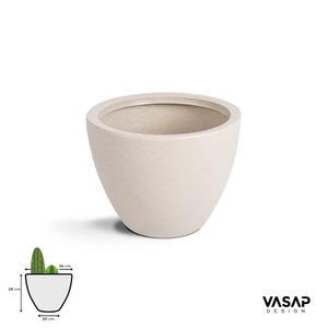 Vaso Cone Baixo Areia 28x36cm Vasap