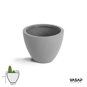 Vaso Cone Baixo Cinza 28x36cm Vasap