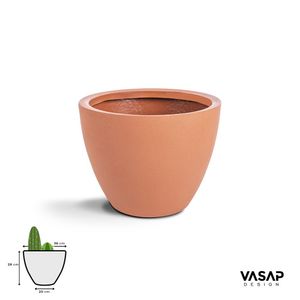 Vaso Cone Baixo Terracota 28x36cm Vasap