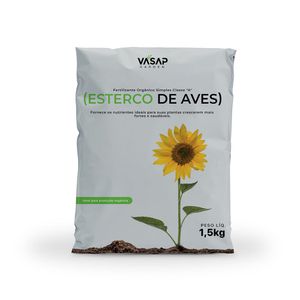 Fertilizante Organico Vasapânico Simples Esterco De Aves 1,5Kg Vasap