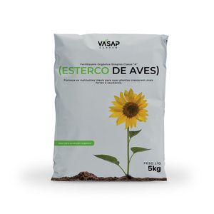 Fertilizante Organico Vasapânico Simples Esterco De Aves 5Kg Vasap