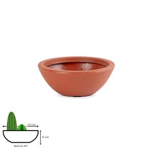 Bacia PP Terracota 21x21cm Vasap