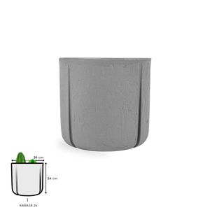 Vaso Karaja Cinza Claro 24x25cm Vasap