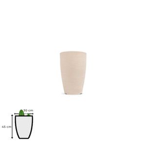 Vaso Cone Riscato Areia 45x30cm Vasap