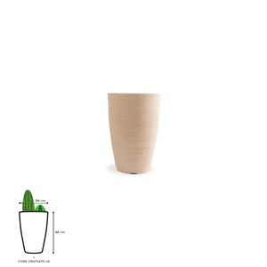 Vaso Cone Grafiato Areia 45x30cm Vasap