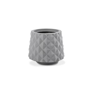 Vaso Reconcavo Mini Cinza Claro 17x19cm Vasap
