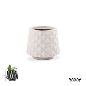 Vaso Reconcavo Mini Areia 17x19cm Vasap
