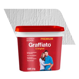 Textura Acrílica Premium Rústica Graffiato Branco Neve 6KG - Hydronorth