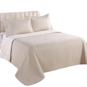 Kit Colcha Casal Lisa 3 Peças Duo Grid Fendi Sultan