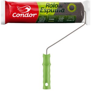 Rolo de Espuma 23cm com Cabo Ideal para Superficies Lisas 100% Poliester Ref. 965 Condor