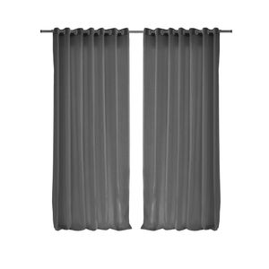 Cortina Rústica Ilhós Salta  30x170 Cinza Escuro Bella Janela