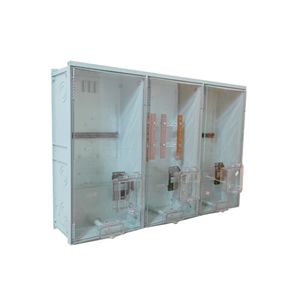 Kit Caixa Medicao Inplast Agrupada Com 02 Medidores Energisa Cb100 Cinza